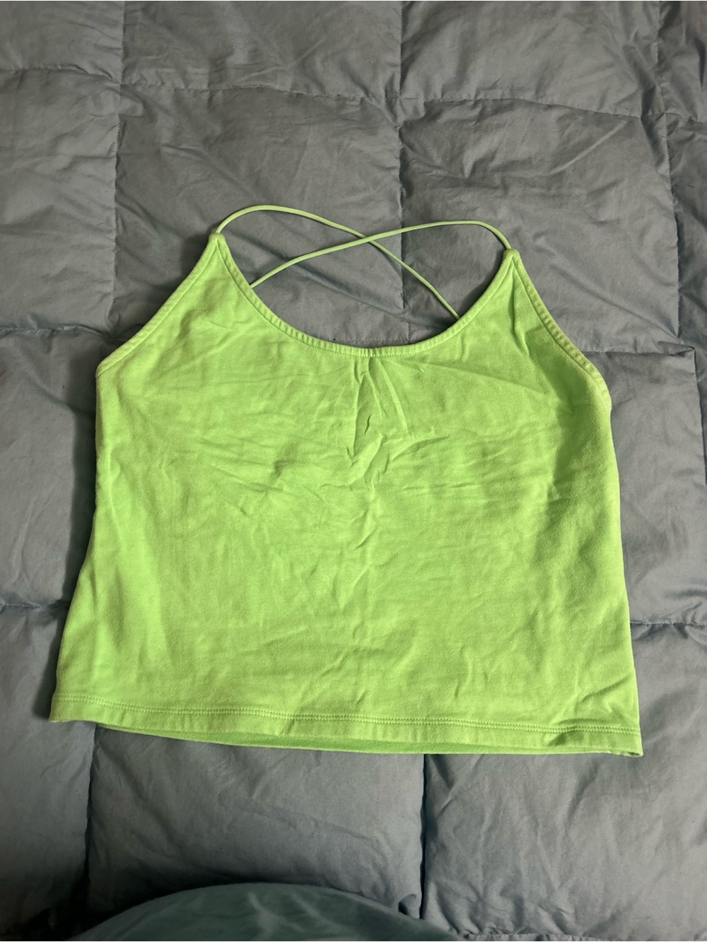 American Eagle Outfitters Lime Green Cross-Strap Cami